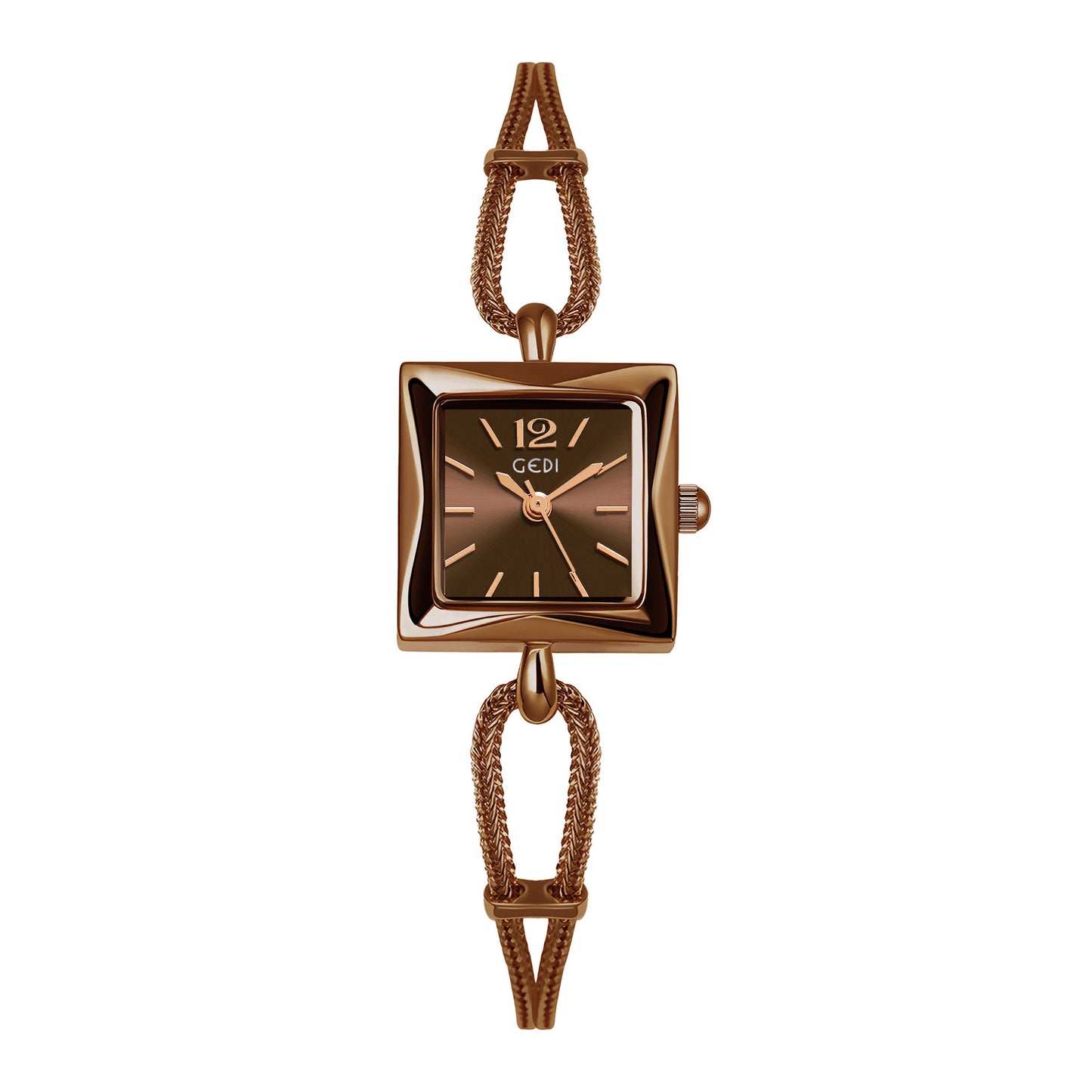 Antique Style Square Plate Alloy Bracelet Watch - Kaldas Online Shopping