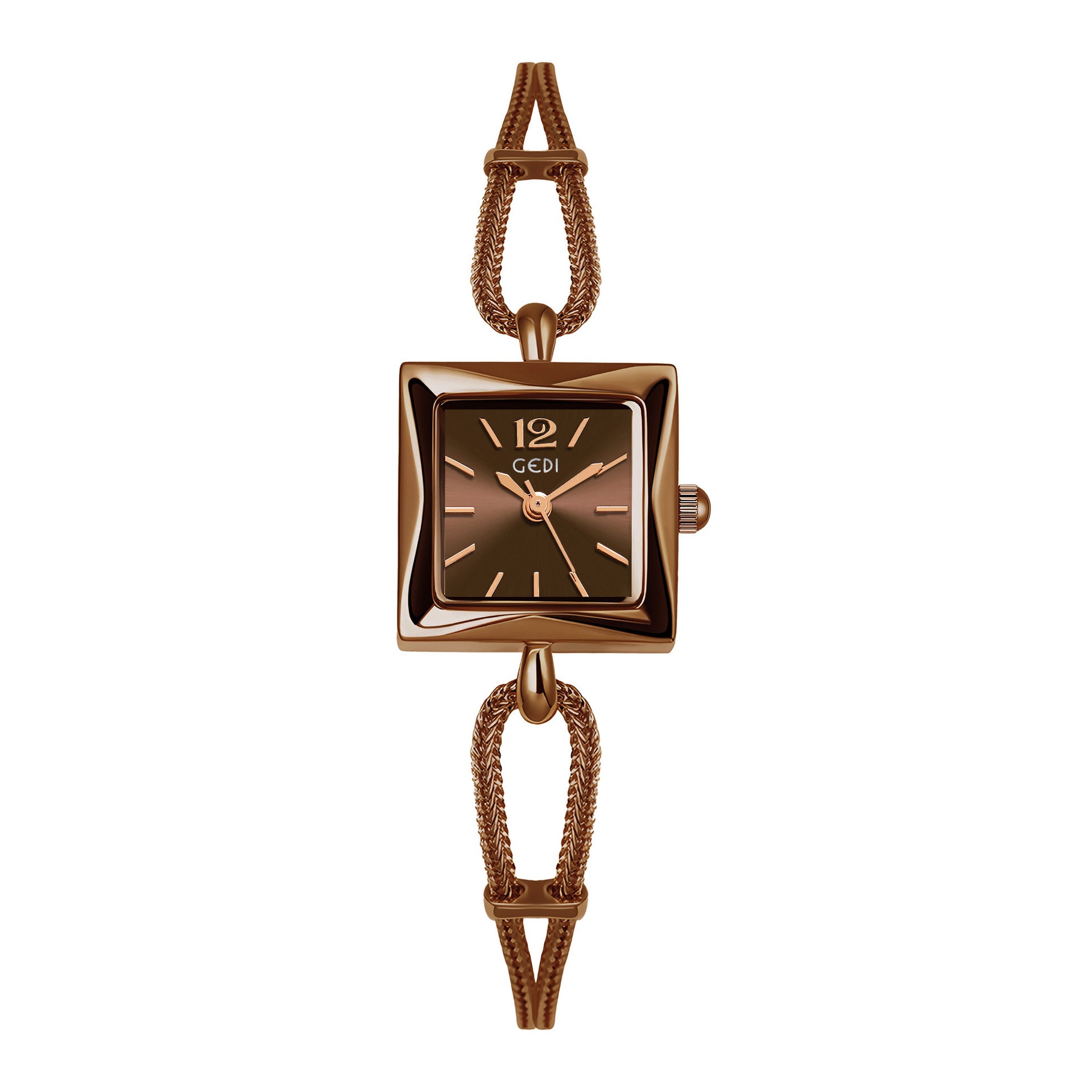 Antique Style Square Plate Alloy Bracelet Watch - Kaldas Online Shopping