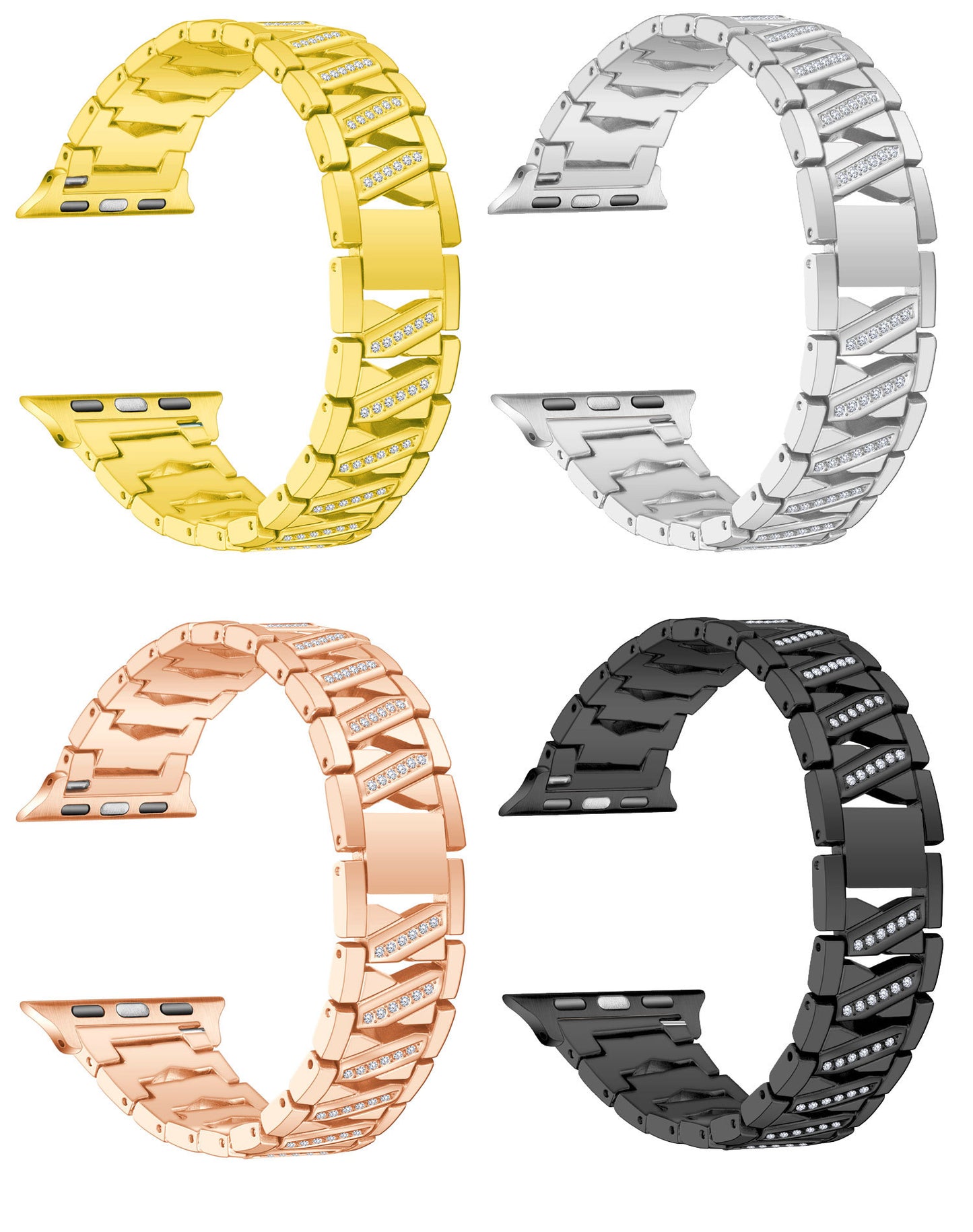 Fashion Atmosphere Metal Diamond Watch Band - Kaldas Online Shopping