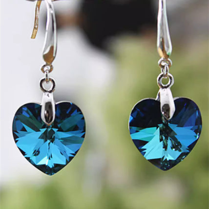 Heart shape Pure Silver Earrings - Kaldas Online Shopping