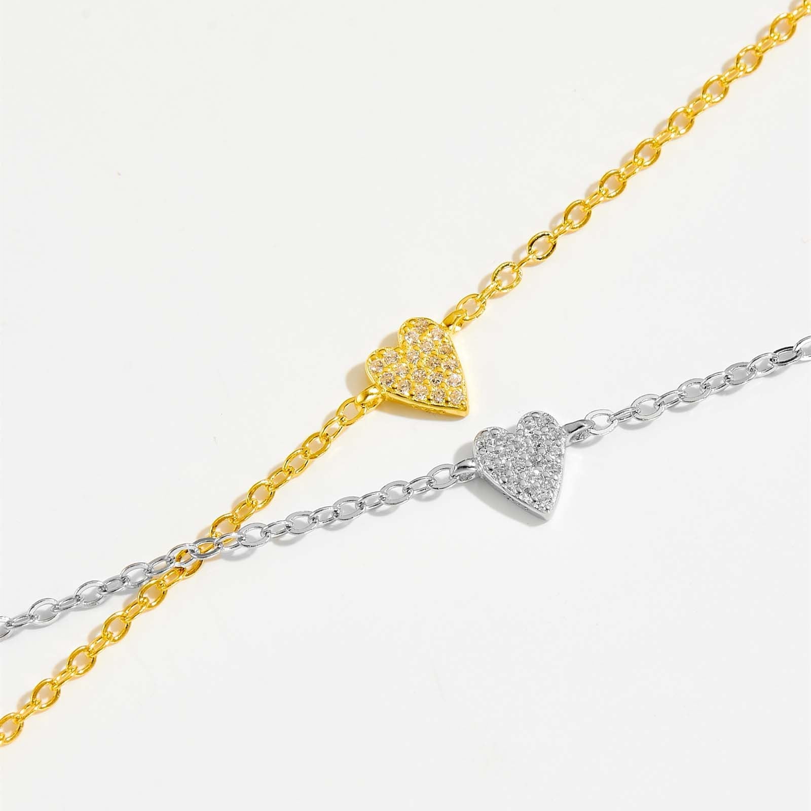 S925 Sterling Silver Heart-shaped Bracelet - Kaldas Online Shopping