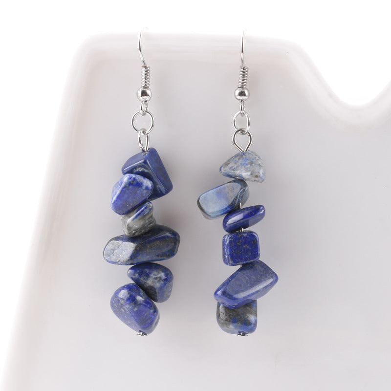 Crystal Stone Simple DIY Earrings Multicolor Stone Earrings - Kaldas Online Shopping