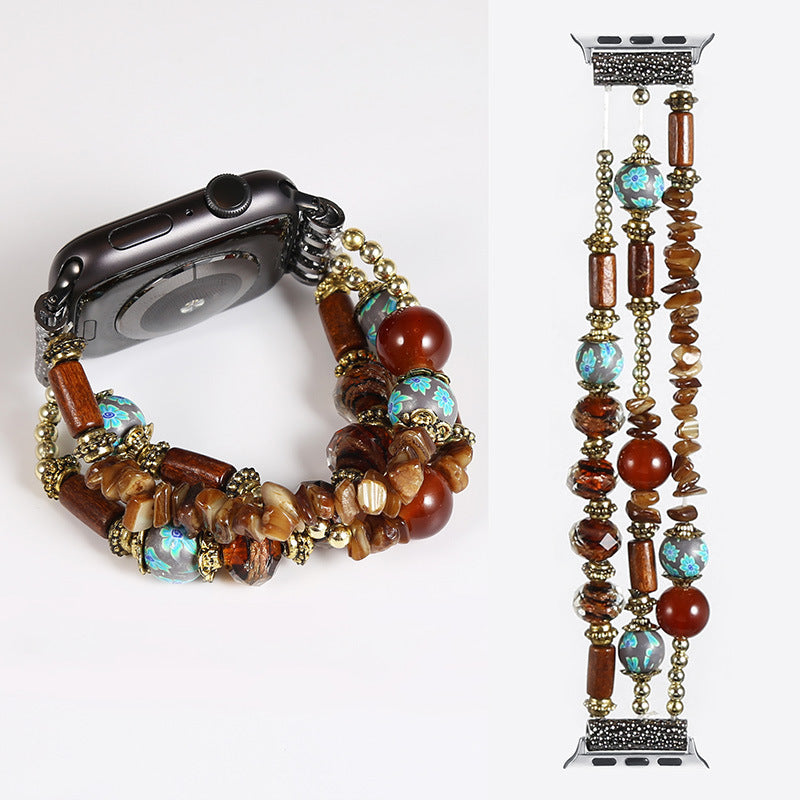 Handmade Beaded Bracelet Watch Band - Kaldas Online Shopping