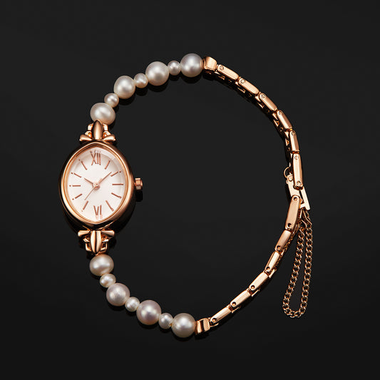 Natural Freshwater Pearl Strap Watch - Kaldas Online Shopping