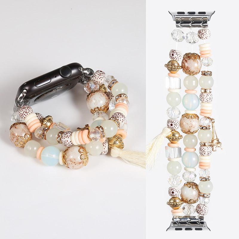 Handmade Beaded Bracelet Watch Band - Kaldas Online Shopping