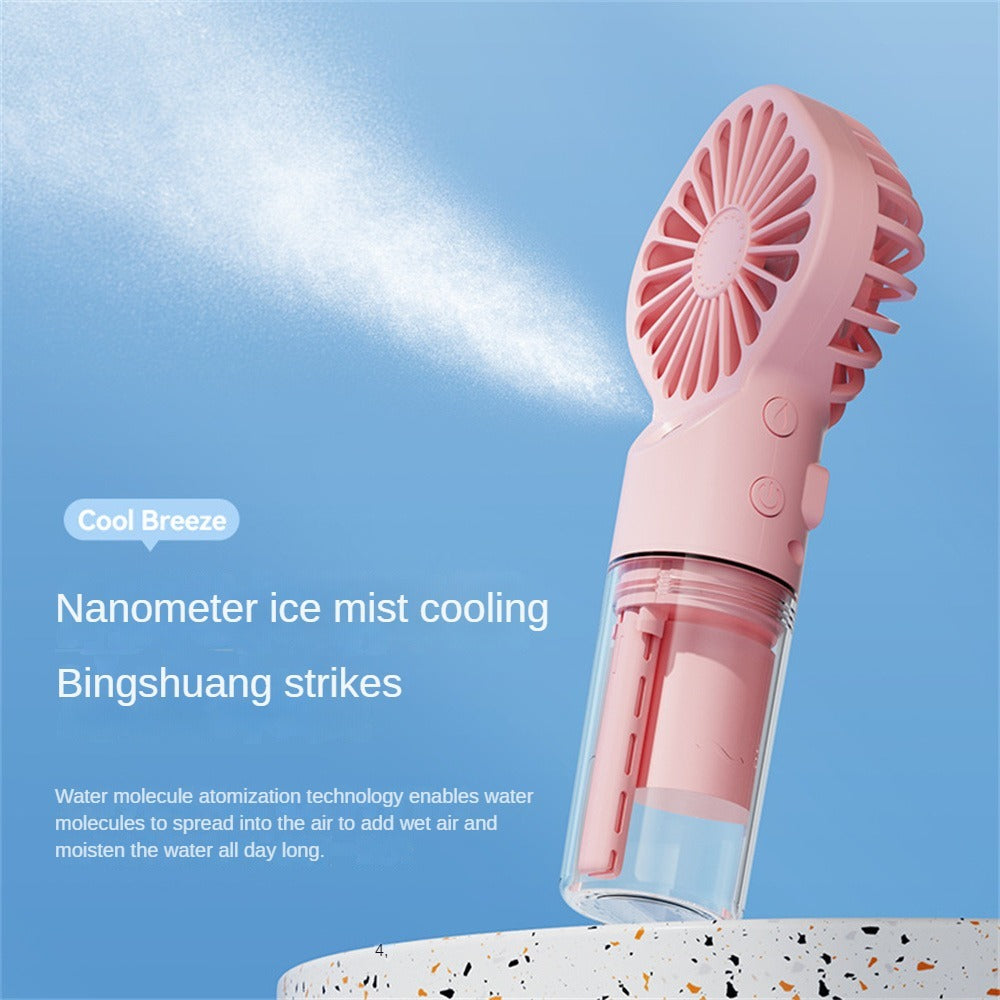 USB Rechargeable Mist Fan with Humidifier - Kaldas Online Shopping