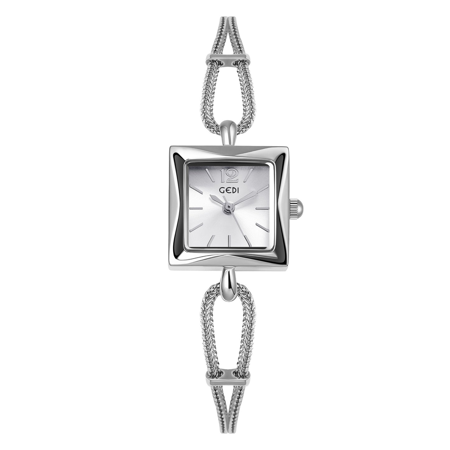 Antique Style Square Plate Alloy Bracelet Watch - Kaldas Online Shopping