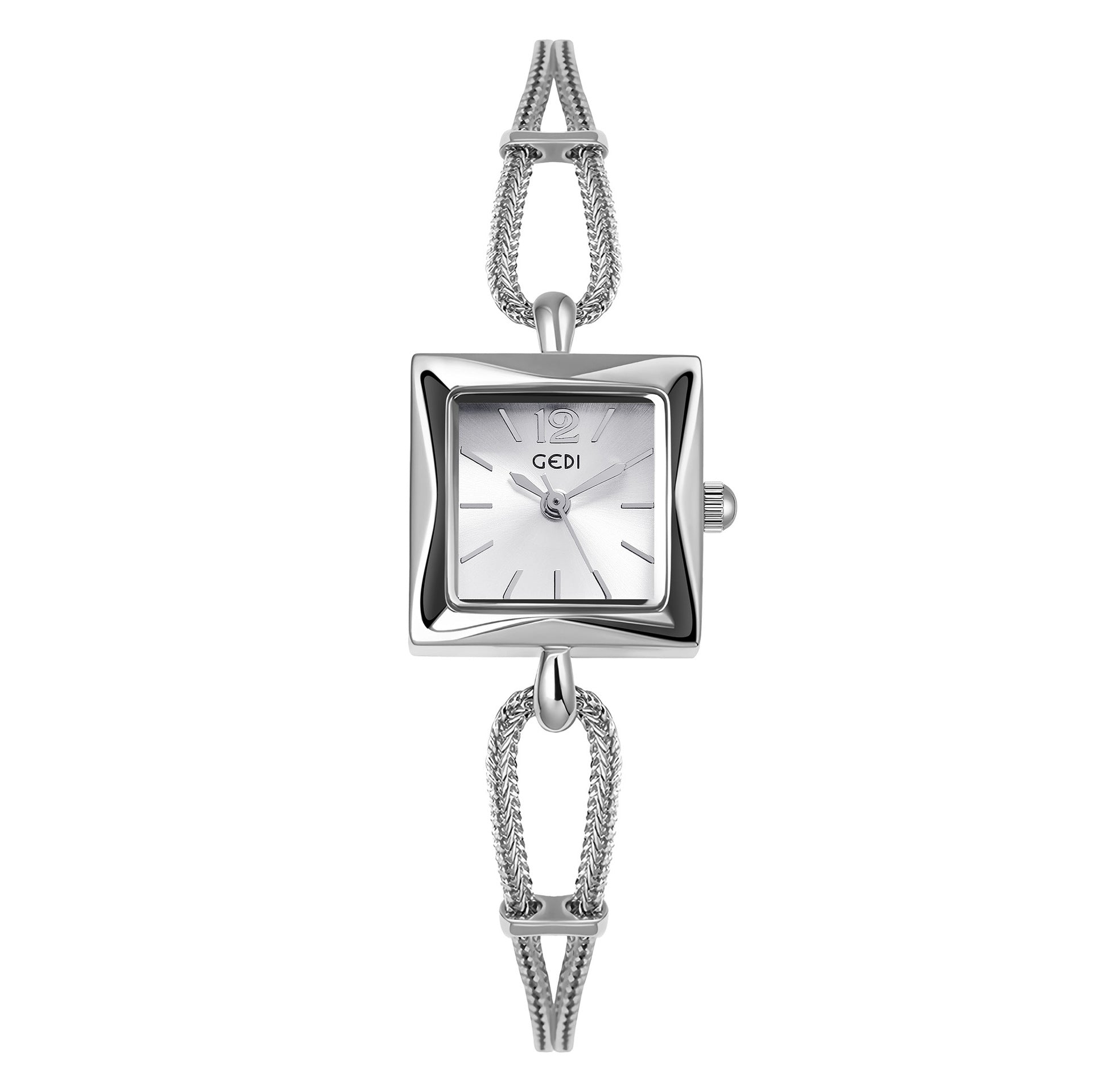 Antique Style Square Plate Alloy Bracelet Watch - Kaldas Online Shopping