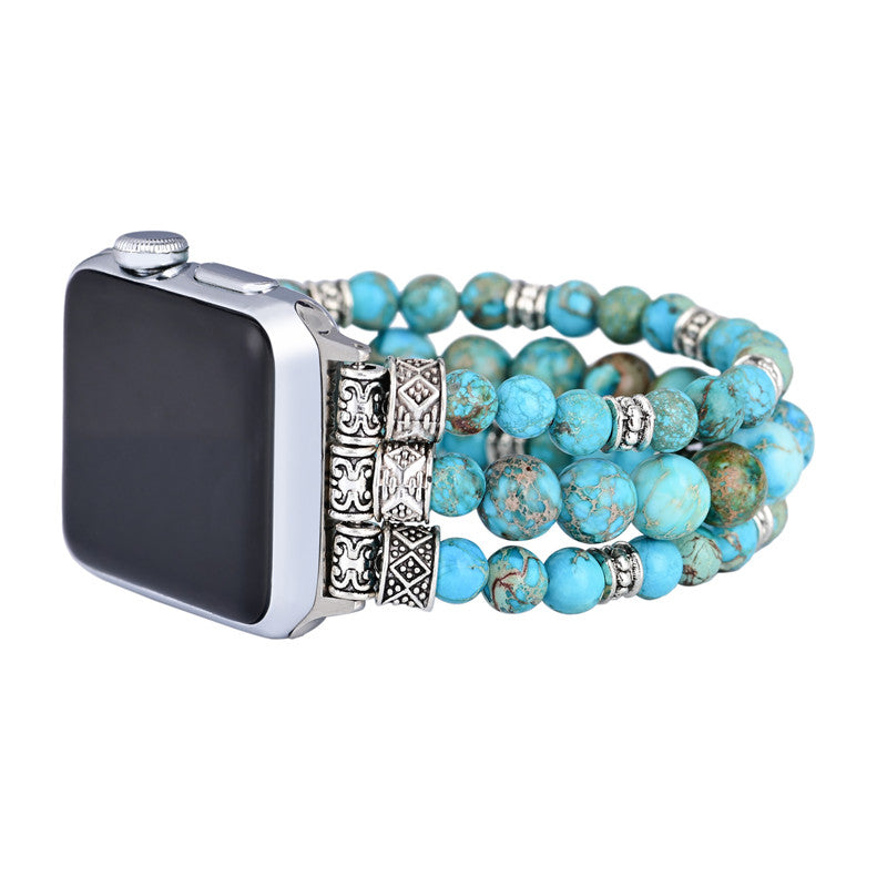 Fashionable All-match Turquoise Beaded Watch Band - Kaldas Online Shopping