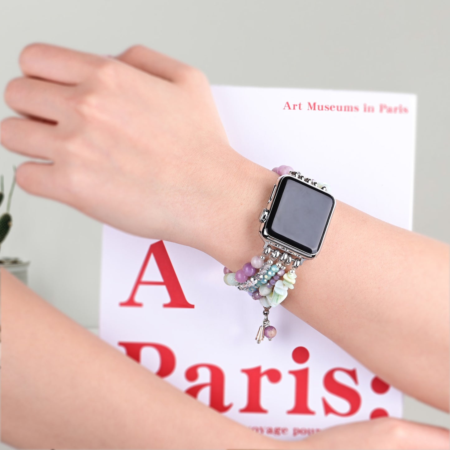 Pearl Stone Elastic Watch Band - Kaldas Online Shopping