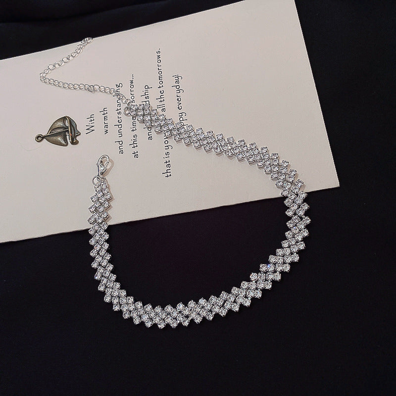 Full Rhinestone Necklace - Kaldas Online Shopping
