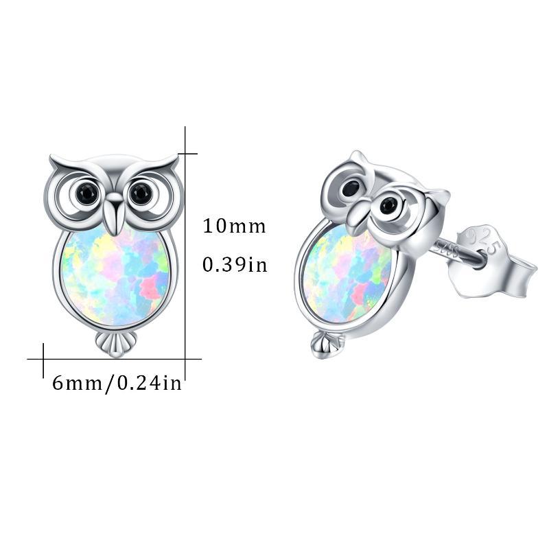 Sterling Silver Owl Earrings