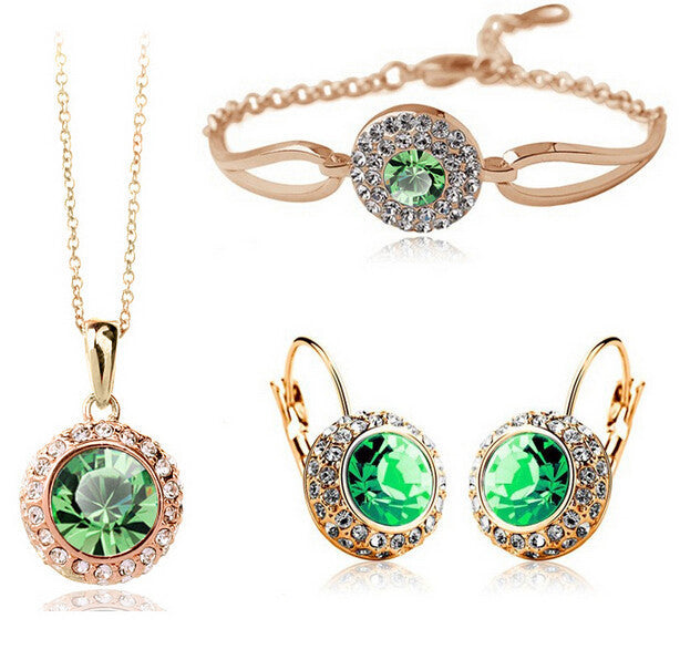 Colored Stone Jewelry Set - Kaldas Online Shopping