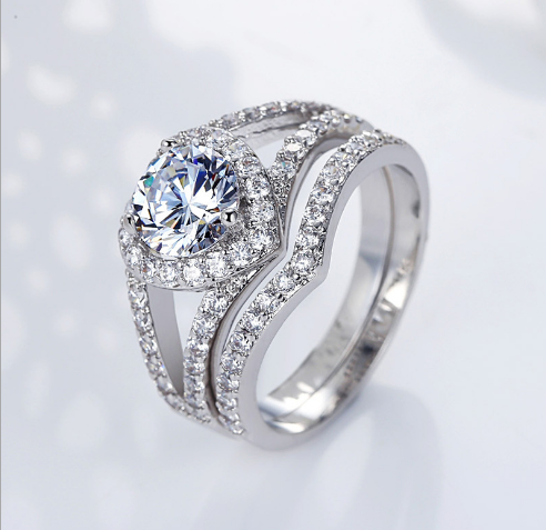 Heart-shaped Diamond Ring - Kaldas Online Shopping
