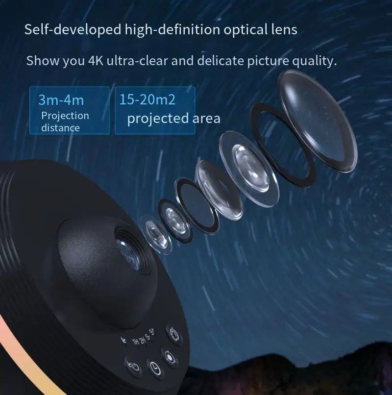 Dynamic Galaxy Projector Lamp: 13-in-1 Space Ball Planetarium Lights - Kaldas Online Shopping