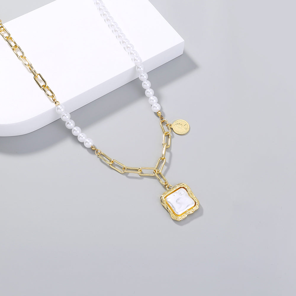 Faux Baroque Pearl Necklace - Kaldas Online Shopping