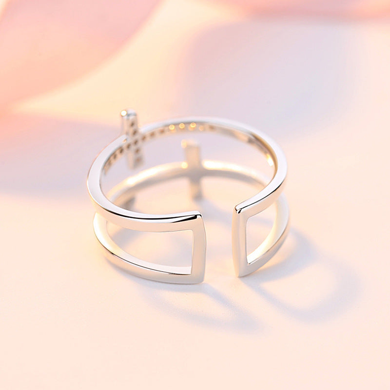 Double Cross Miniature Ring - Kaldas Online Shopping