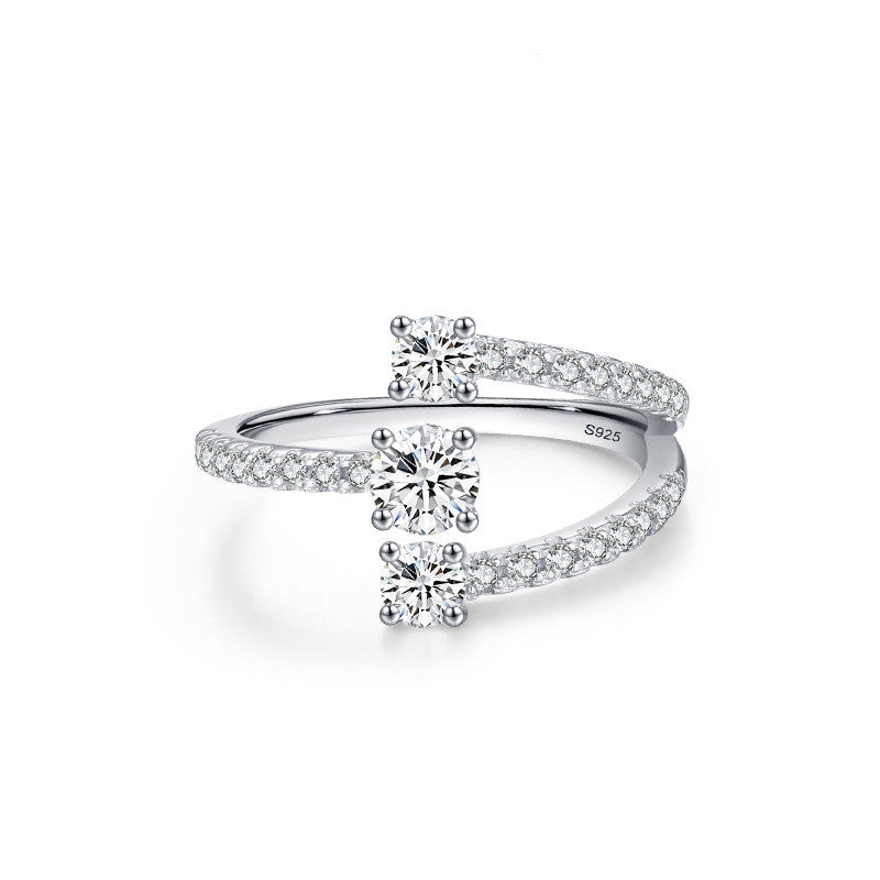 Silver Geometric Ring For Women
