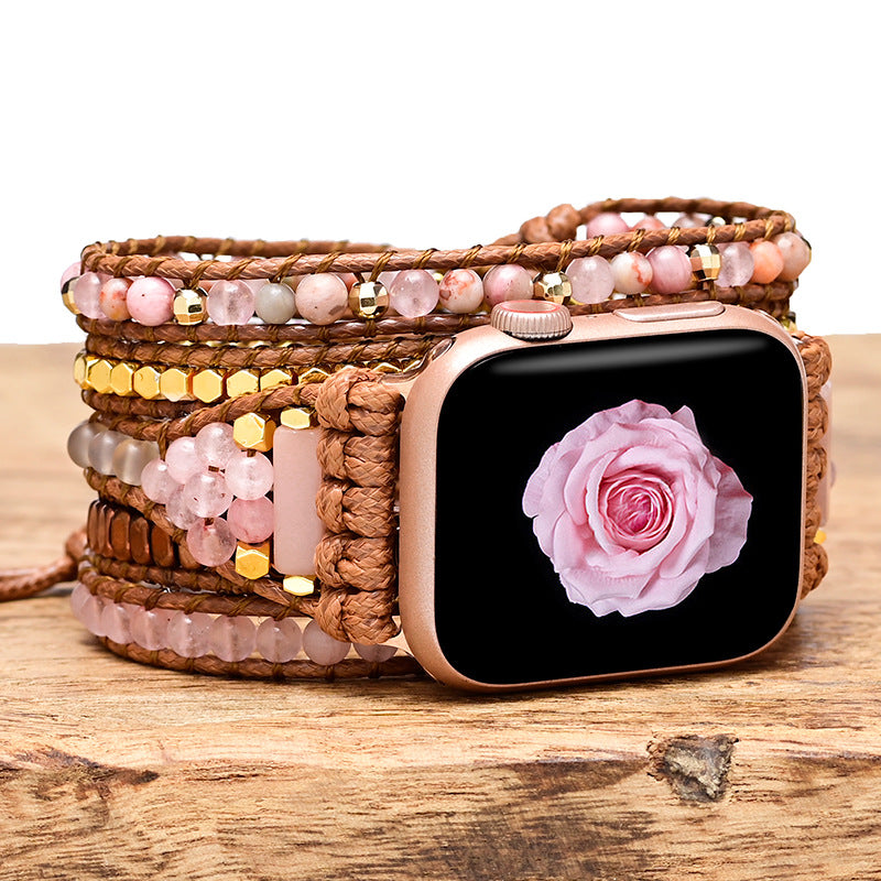Bohemian Crystal Woven Winding Watch Band - Kaldas Online Shopping