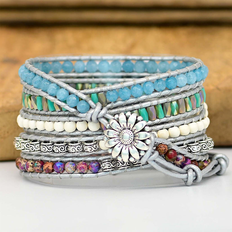 Stone Bead Hand Woven Watch Band - Kaldas Online Shopping