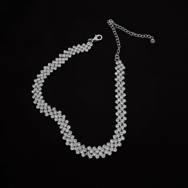 Full Rhinestone Necklace - Kaldas Online Shopping
