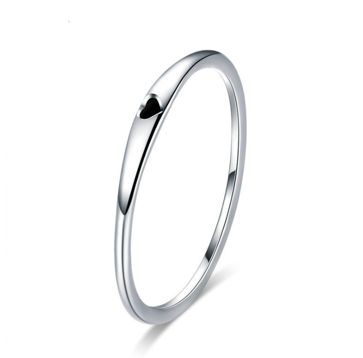 925 Sterling Silver Heart Engrave Rings - Kaldas Online Shopping