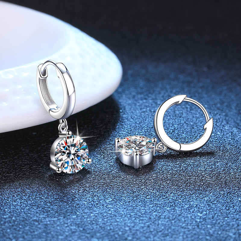 S925 Sterling Silver Earrings Moissanite