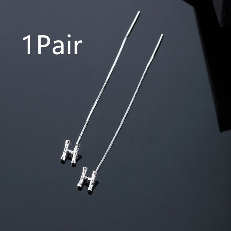 925 Sterling Silver Letters Drop Earrings