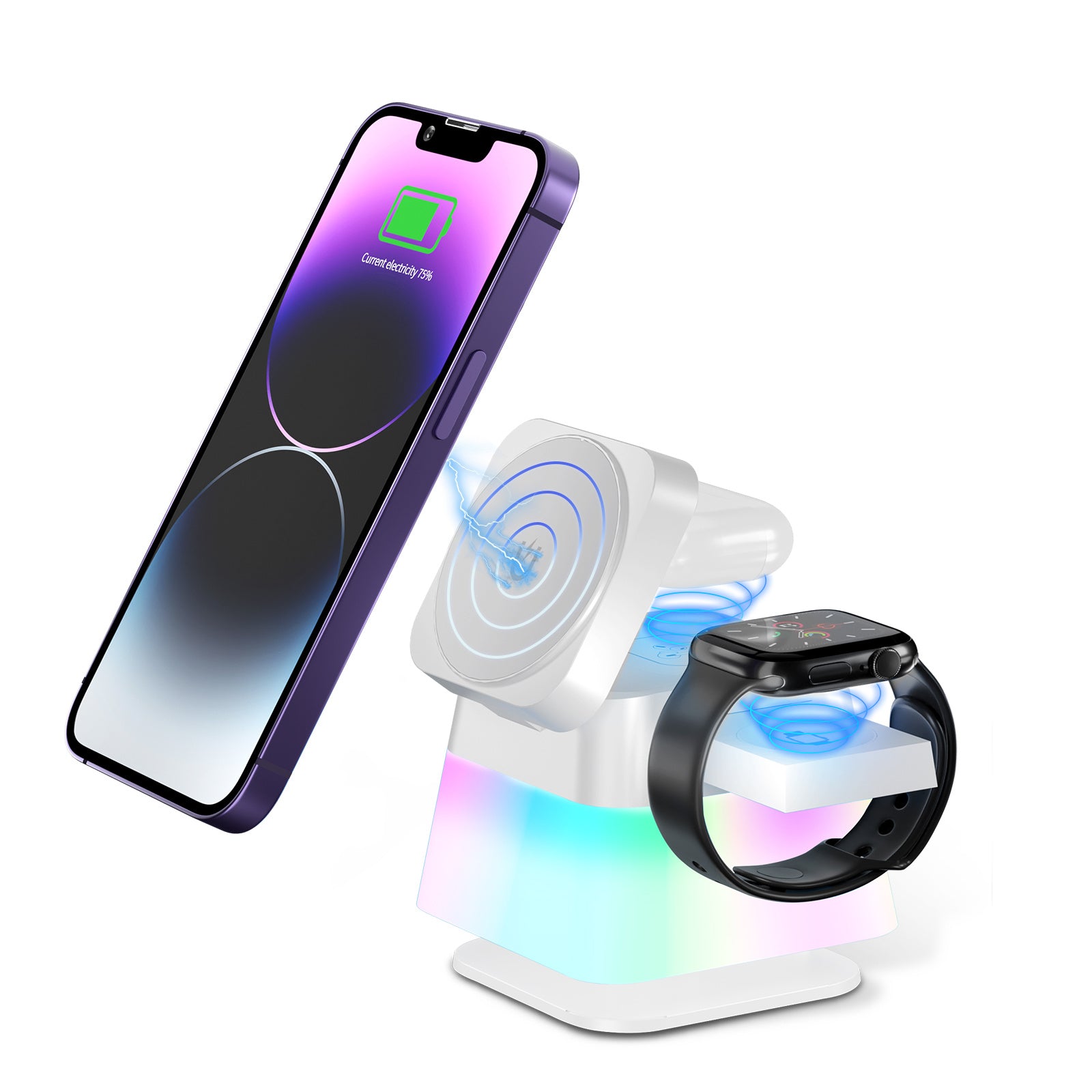 4-in-1 Rotatable Wireless Charger Stand for Phone - Kaldas Online Shopping