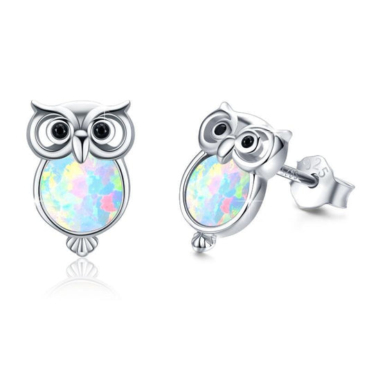 Sterling Silver Owl Earrings