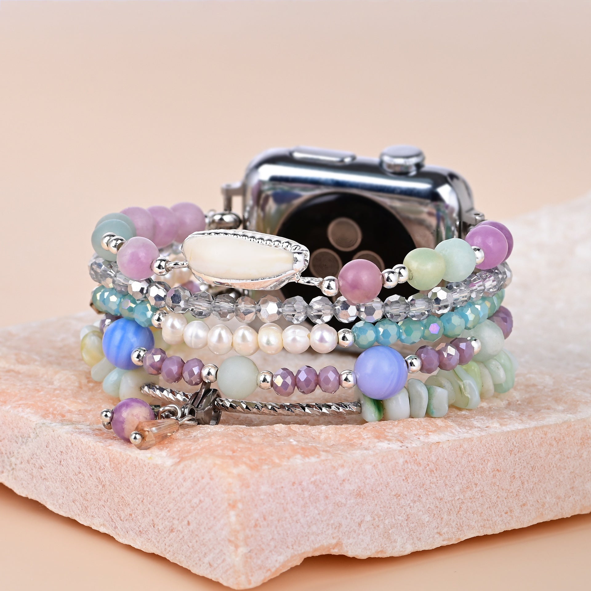 Pearl Stone Elastic Watch Band - Kaldas Online Shopping