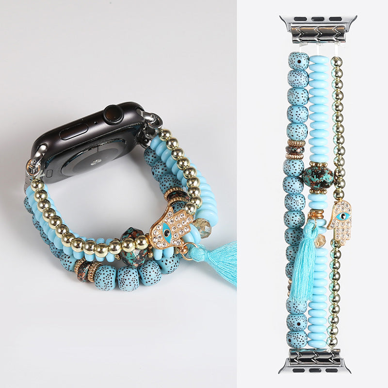 Handmade Beaded Bracelet Watch Band - Kaldas Online Shopping