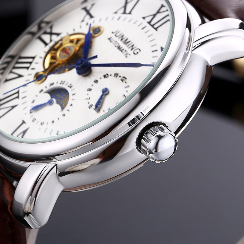 JUNMING Roman Characters Automatic Men's Watch - Kaldas Online Shopping
