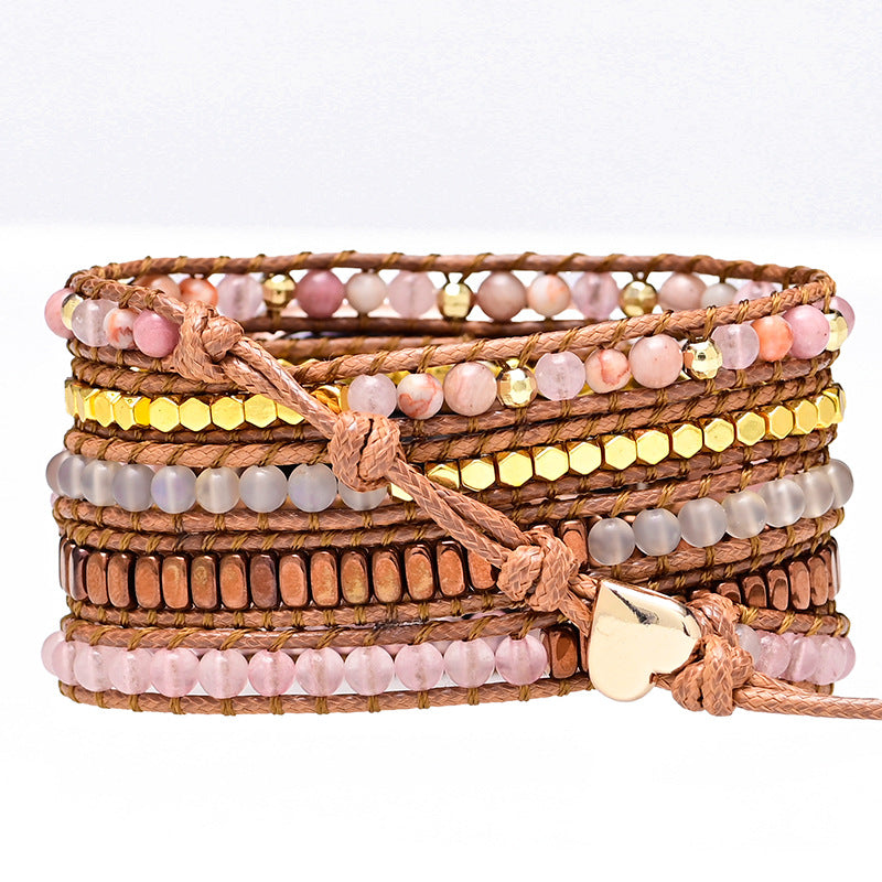 Bohemian Crystal Woven Winding Watch Band - Kaldas Online Shopping