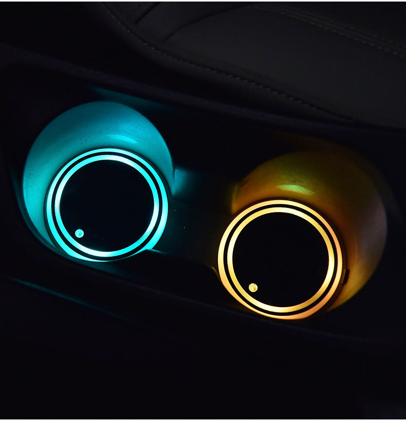LED Light-up Coaster with Solar and USB Charging