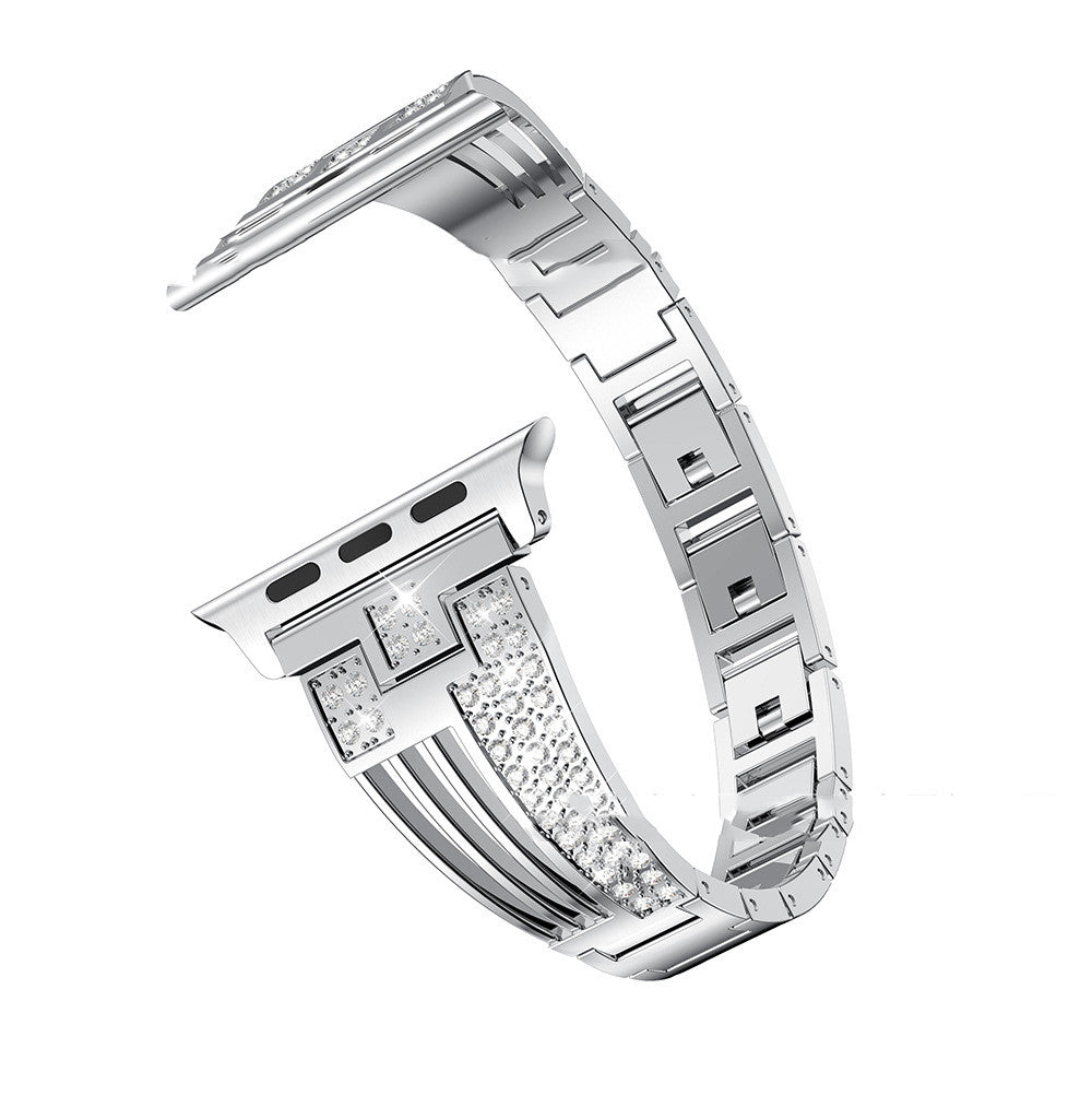 Stainless Steel Rhinestone Watch Band - Kaldas Online Shopping