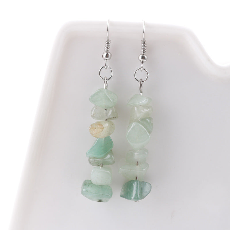 Crystal Stone Simple DIY Earrings Multicolor Stone Earrings - Kaldas Online Shopping