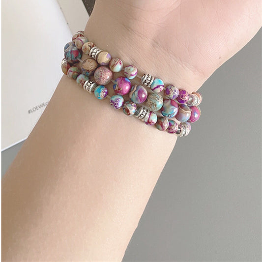 Turquoise Stretch One Piece Beaded Watch Band - Kaldas Online Shopping