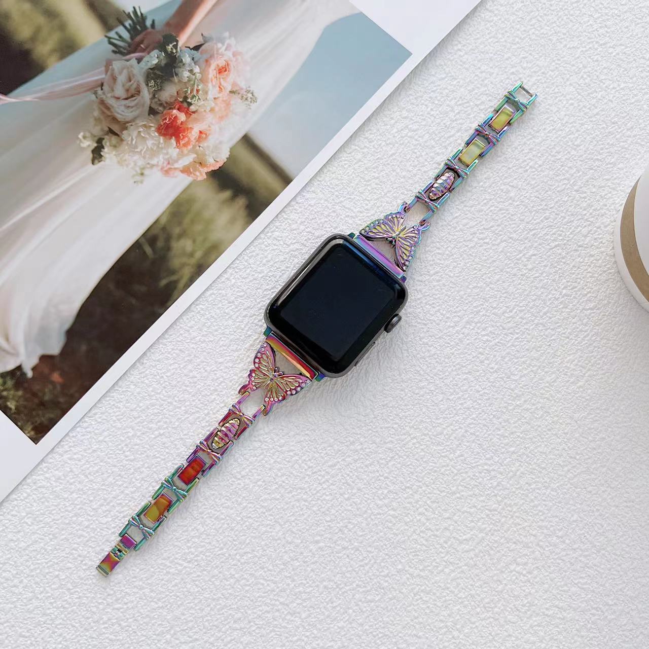 Small Butterfly Alloy Smart Watch Band - Kaldas Online Shopping