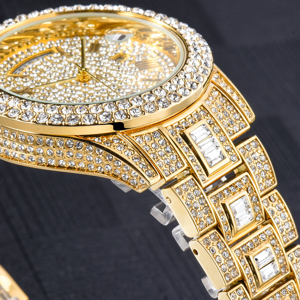 Fashionable High-end Double Calendar Quartz Watch