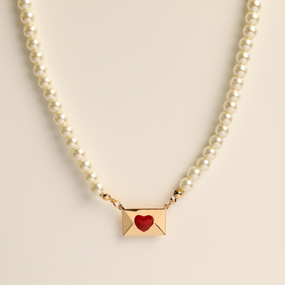 Pearl Envelope 18K Gold Plating Necklace & Bracelet