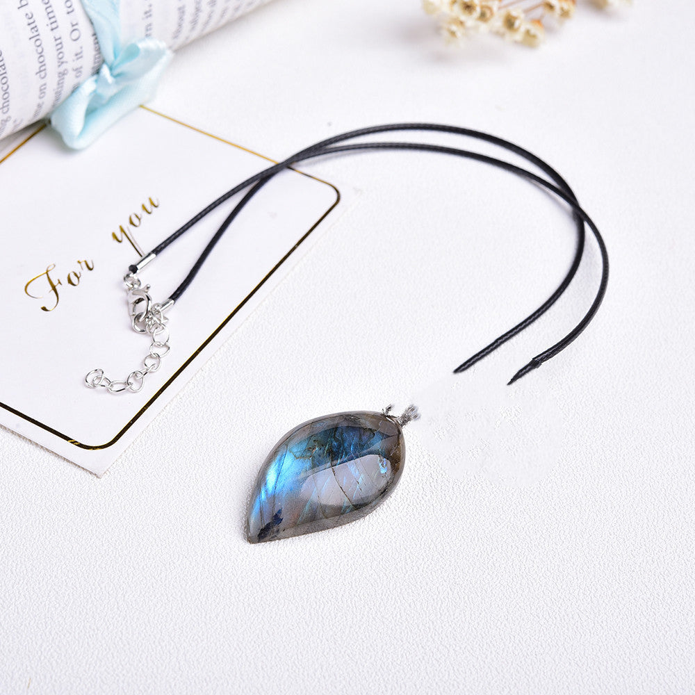 Natural Elongated Moonlight Stone Pendant - Kaldas Online Shopping