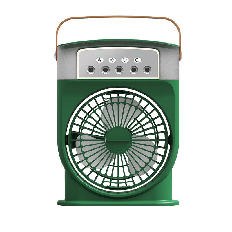 Portable USB Air Cooler with Sprays, Colorful Light, and Humidifier
