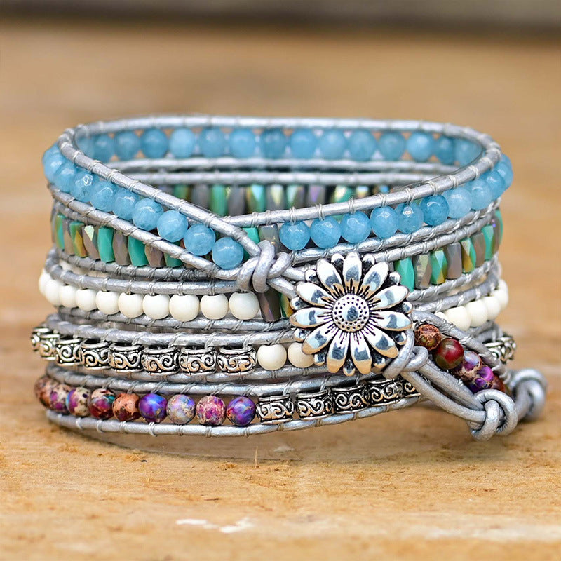 Stone Bead Hand Woven Watch Band - Kaldas Online Shopping
