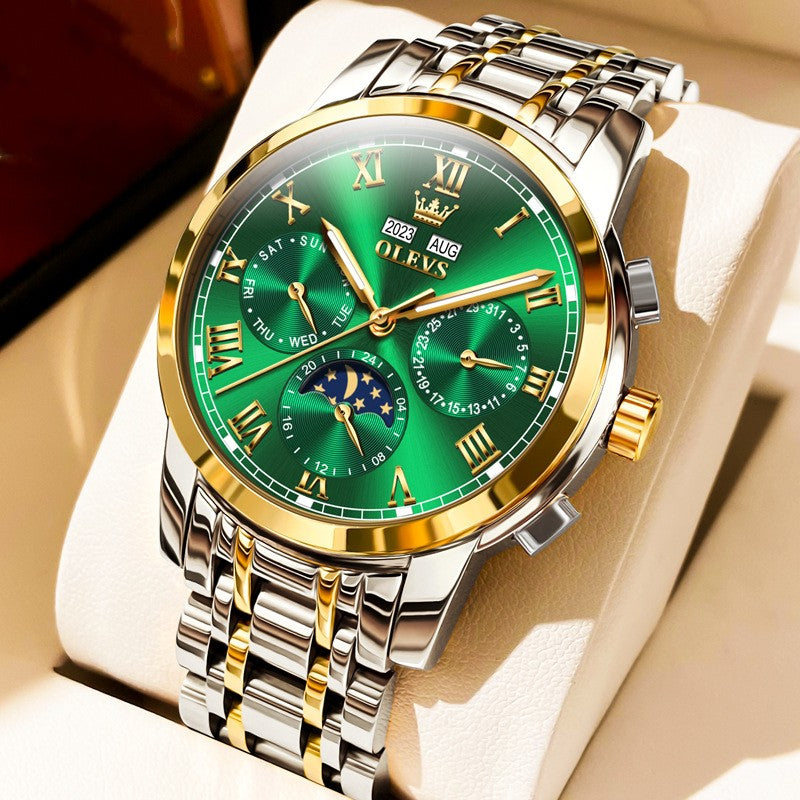 Multifunctional Automatic Waterproof Watch for Men - Kaldas Online Shopping