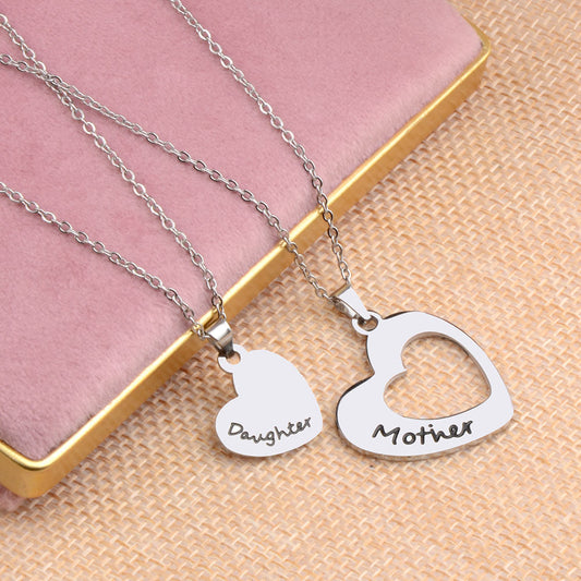 Fashion Stainless Steel Double-heart Necklace - Kaldas Online Shopping
