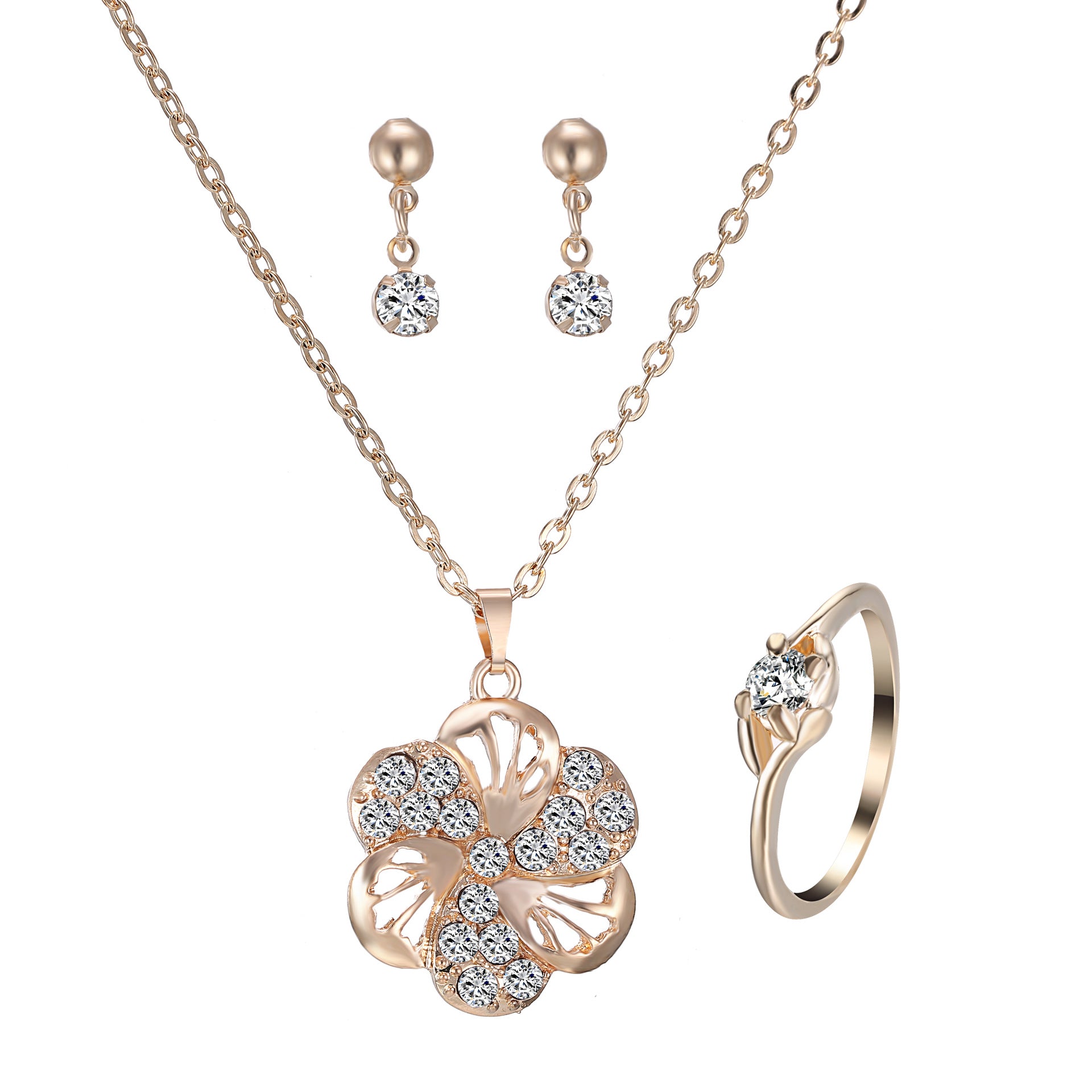 Rhinestone Jewelry Set - Kaldas Online Shopping