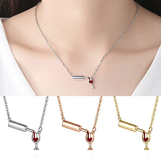 Wine Bottle Cup Necklace - Kaldas Online Shopping