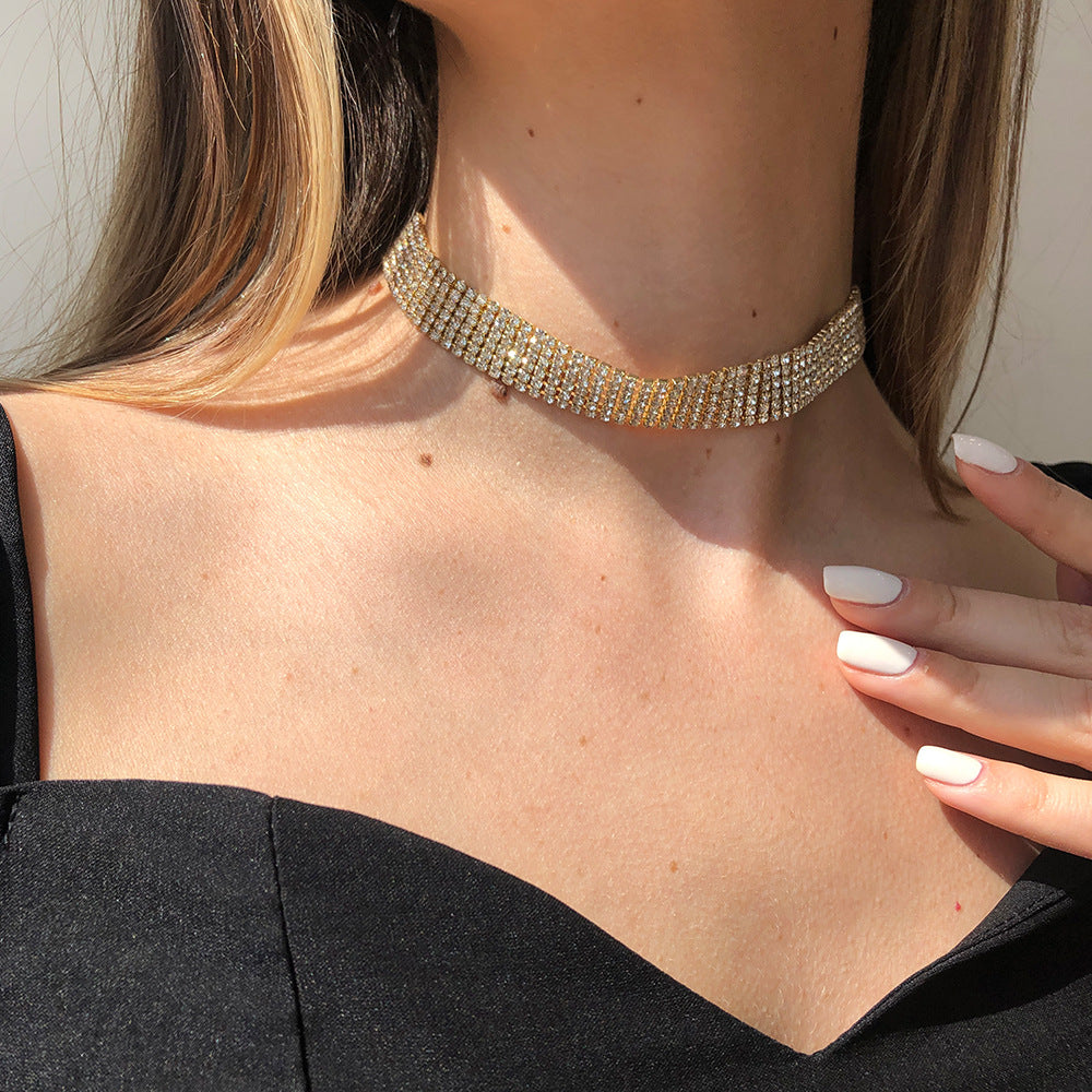 Trendy Girl Rhinestone Necklace - Kaldas Online Shopping