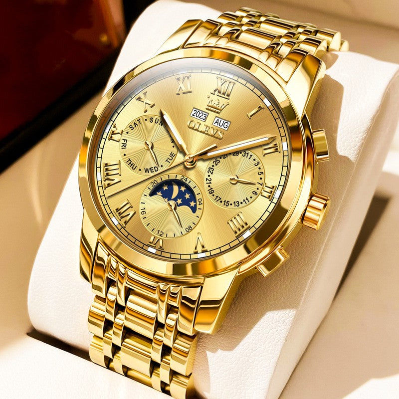 Multifunctional Automatic Waterproof Watch for Men - Kaldas Online Shopping